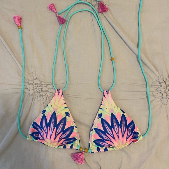 VICTORIA BIKINI TOP - PRINT CORAL